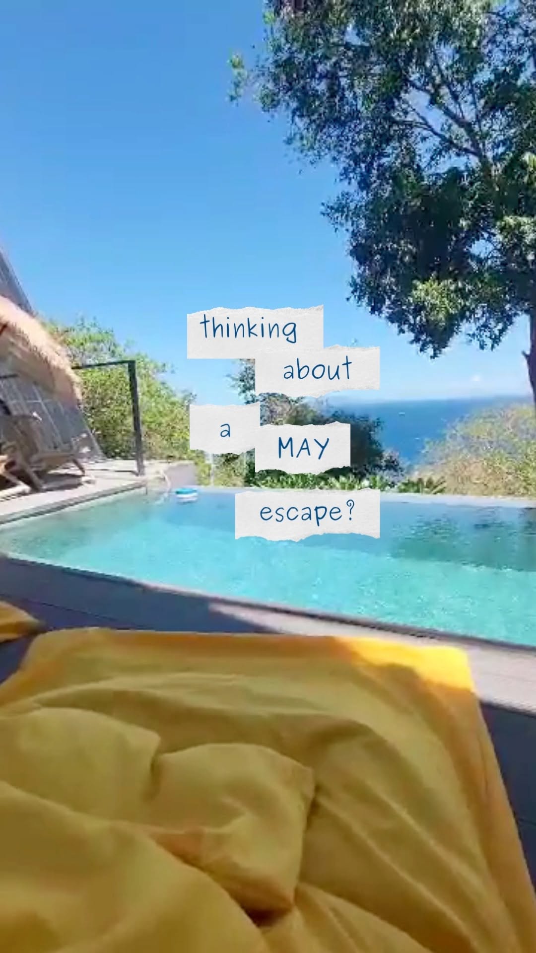 Pool with ocean view at Tatsulok Cabins